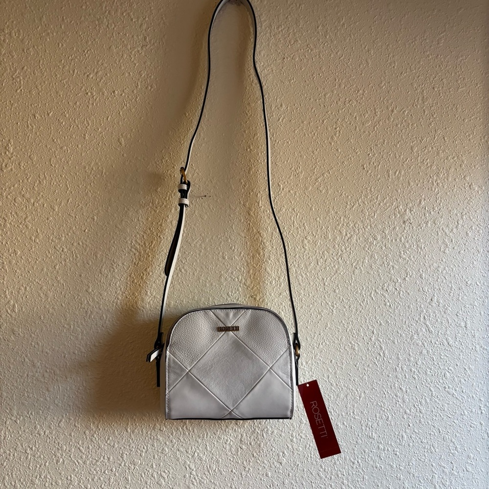 Rosetti White Quilted Leather Crossbody